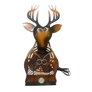 Himalayan Breeze Metal Deer Buck Electric Fan Hunter Mancave Guy Gift 19"